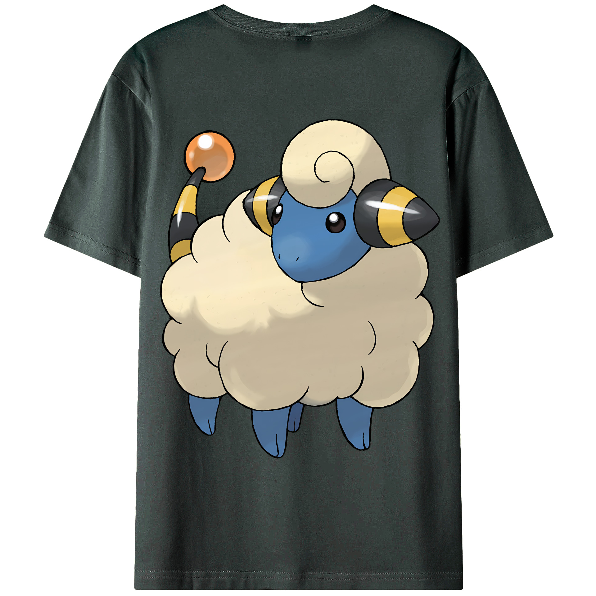 （画像用） ポケットモンスター Pokémon 綿100％ メンズ半袖Tシャツ（バックプリント） 通気性